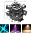 150W Moving Head Scheinwerfer, Laser Stroboskop Effekt, DMX Bühnenlicht, Vollfarb LED Licht, rotierendes DJ-, Disco-, Party- und Barlicht(1pcs)