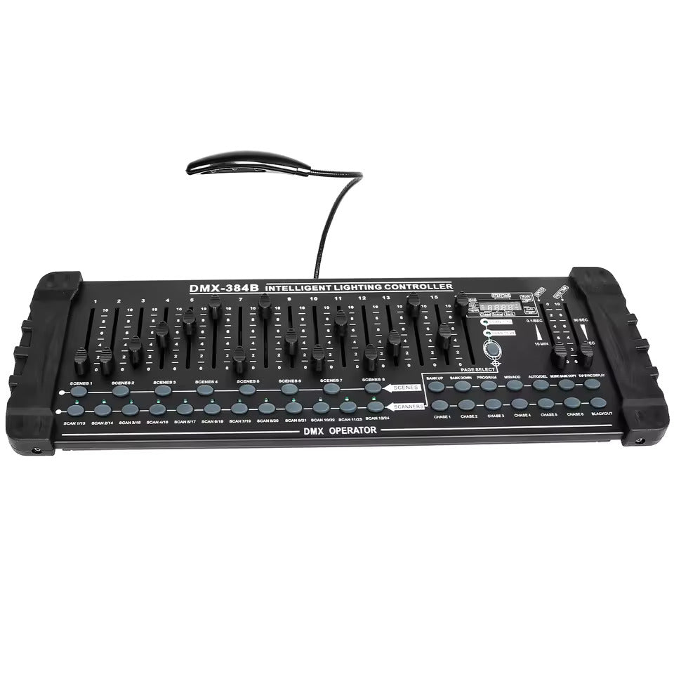384-kanaals DMX512-lichttafel – professionele controllerconsole voor liveconcerten, KTV, dj-shows en clubs