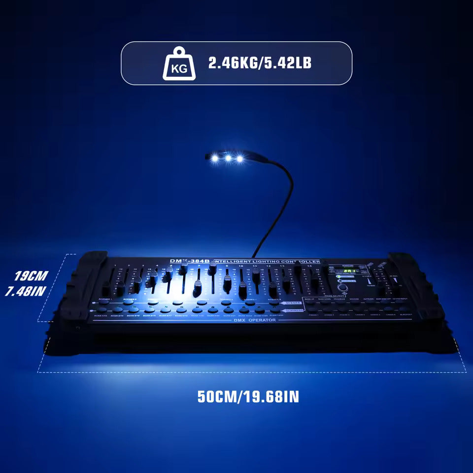 384-kanaals DMX512-lichttafel – professionele controllerconsole voor liveconcerten, KTV, dj-shows en clubs