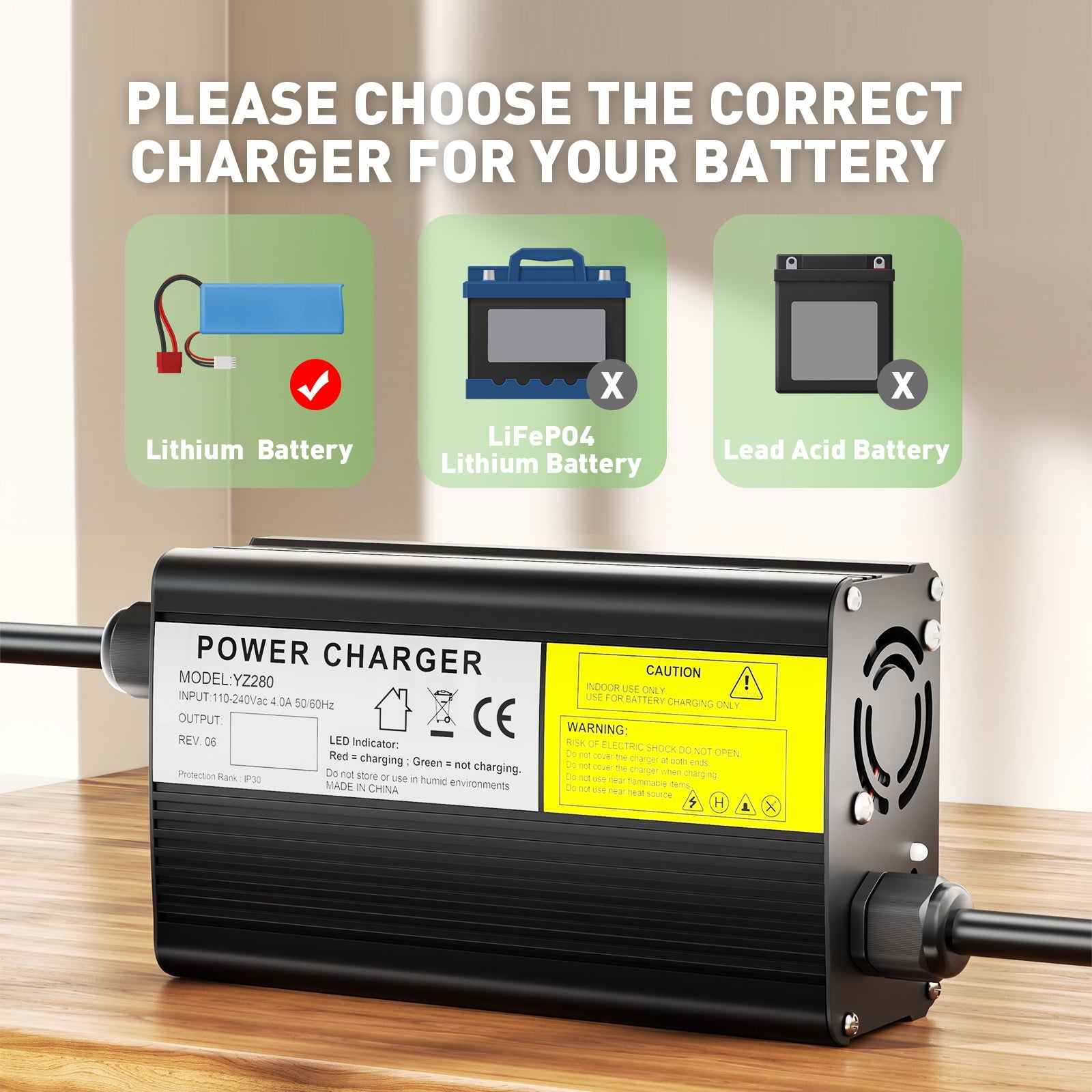 NOEIFEVO 12.6V 12A Lithium-Batterieladegerät für 12V 11.1V 2S   Lithium  Batterie, E-Bike Roller Elektrisches Gerät Motorrad Ladegerät.