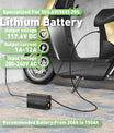 NOEIFEVO 117.6V 1A-12A Lithium-Batterielader voor 103.6V (96V) 28S Lithium-Li-Ion-Lipo-batterij, LCD-scherm, instelbare stroom.