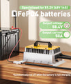 NOEIFEVO 58.4V 50A מטען סוללות LiFePO4 עבור 51.2V (48V) 16S LiFePO4 סוללה, עמיד למים, 0V BMS מופעל