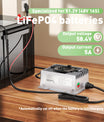 NOEIFEVO 58.4V 5A Cargador de batería LiFePO4 impermeable para batería 51.2V(48V) 16S LiFePO4