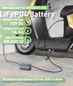 NOEIFEVO 73V 8A Lithium-LiFePO4-batteriladdare för 64V 20S LiFePO4-batteri, LCD-skärm, justerbar ström, laddare för golfbilar, trollingmotorer, båtar och husbilar