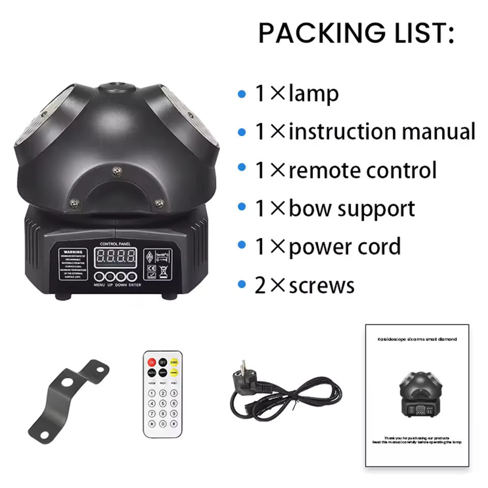 36W Mini-Discolichter, RGBW LED-Partybeleuchtung, Doppel-Moving-Head-Strahler, DMX512 DJ-Ausrüstung Stroboskop-Bühneneffekt für Nachtclub, Bar und Show