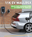 NOEIFEVO Wallbox Typ 2, 11kW, mit App und RFID, 6–16A, 3-phasiges 400V Ladegerät für Elektrofahrzeuge (BEV/PHEV) mit 5 m Ladekabel und Kabelhalter, FI-Schutzschalter Typ B und Schutzart IP65, effiziente Ladestation für Zuhause und Büro