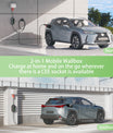 NOEIFEVO EV Wallbox 11kW mit App, Mobile Ladestation 3-Phasen 400V (6-16A einstellbar), Type 2 Ladekabel mit EU-Reiseadapter (CEE32/CEE16A/Schuko/Type2 Stecker), IP65 wasserdicht, RCD-Schutz, Tuya Smart APP.
