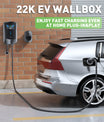 NOEIFEVO Wallbox Typ 2, 22kW, mit App und RFID, 6–32A, 3-phasiges 400V Ladegerät für Elektrofahrzeuge (BEV/PHEV) mit 5 m Ladekabel und Kabelhalter, FI-Schutzschalter Typ B und Schutzart IP65, effiziente Ladestation für Zuhause und Büro