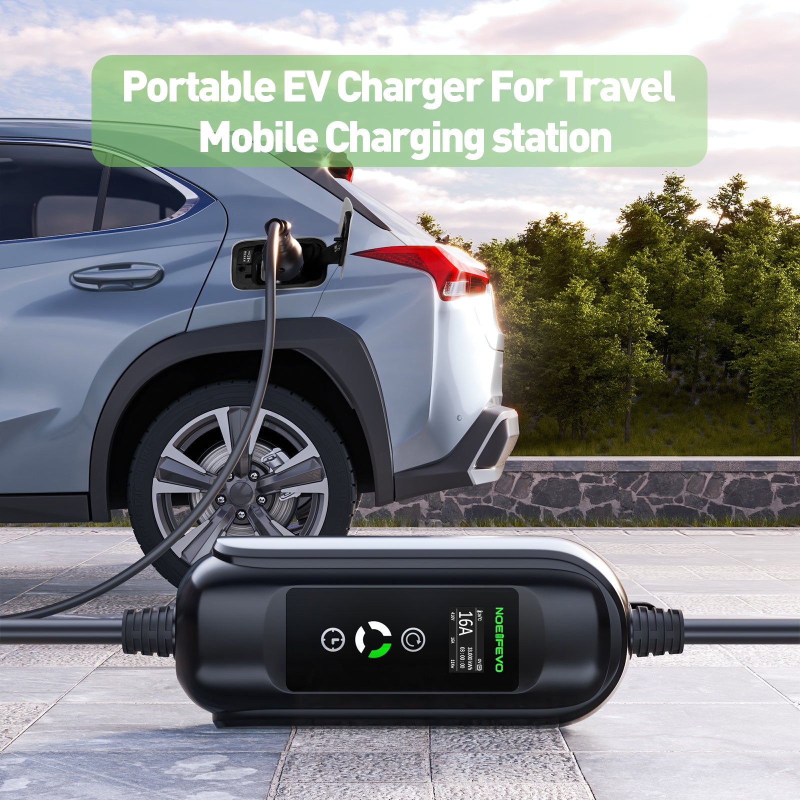 Noeifevo Type2 EV nabíjací kábel, 11KW 16A CEE 5m/10m/15m  mobilná nabíjačka EV, DC6mA RCD ochrana