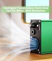 NOEIFEVO 12,6V 10A Caricabatterie al Litio per batterie Li-Ion Lipo 3S 11,1V, ventilatore di raffreddamento, spegnimento automatico (VERDE)
