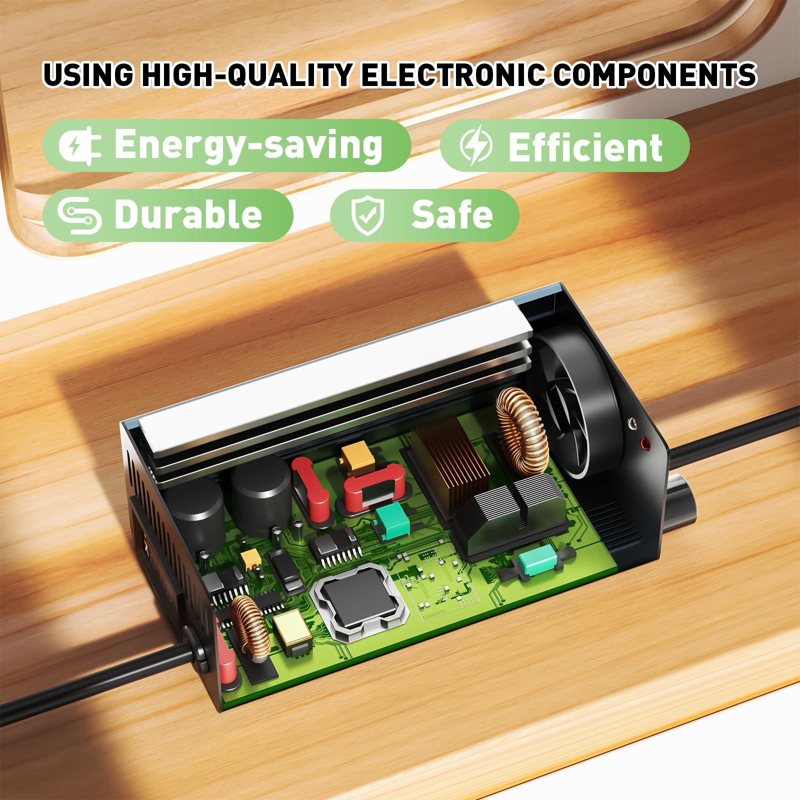 NOEIFEVO 75,6V 8A 18S lithiumbatterilader til 18S 66,6V Li-Ion batterier, strømindstilling 1-8A, langsom opladning og hurtig opladning (MLC1300)