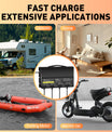 NOEIFEVO Universell batteriladdare 12V 40A 4-bankar (10A/bank), vattentät 12V LiFePO4 litium-blybatteriladdare för husbil, båt, motorcykel, gräsklippare, trollingmotor och blybatteri