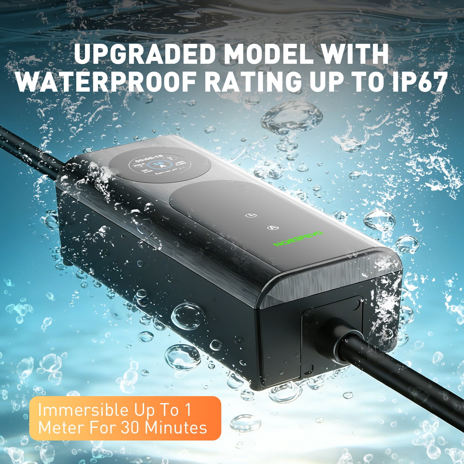 NOEIFEVO CY01 Type 2 laadkabel Schuko 220V, 3,7kW mobiele Wallbox met APP, 6-16A 1-fasige laadkabel e-auto voor alle EVs (IEC 62196-2) & PHEVS