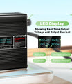 NOEIFEVO 72V 3.5A loodzuur-batterijlader, OLED-display, aluminium behuizing, intelligente lader, XT60/XT90/XLR/DC5.5