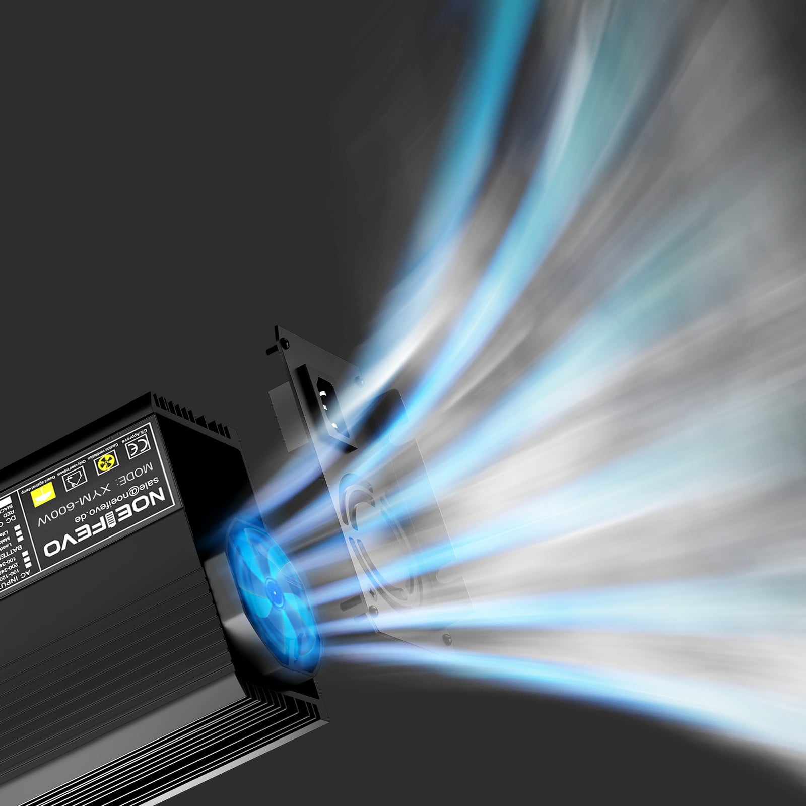NOEIFEVO 58,4V 10A LiFePO4 batterilader for 51,2V(48V) 16S litiumbatteri for golfbiler, bobiler og elektriske fiskemotorer