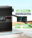 NOEIFEVO 67.2V 6A Litiumladdare för 16S 59.2V batteri, LED-display, aluminiumhölje, fläkt