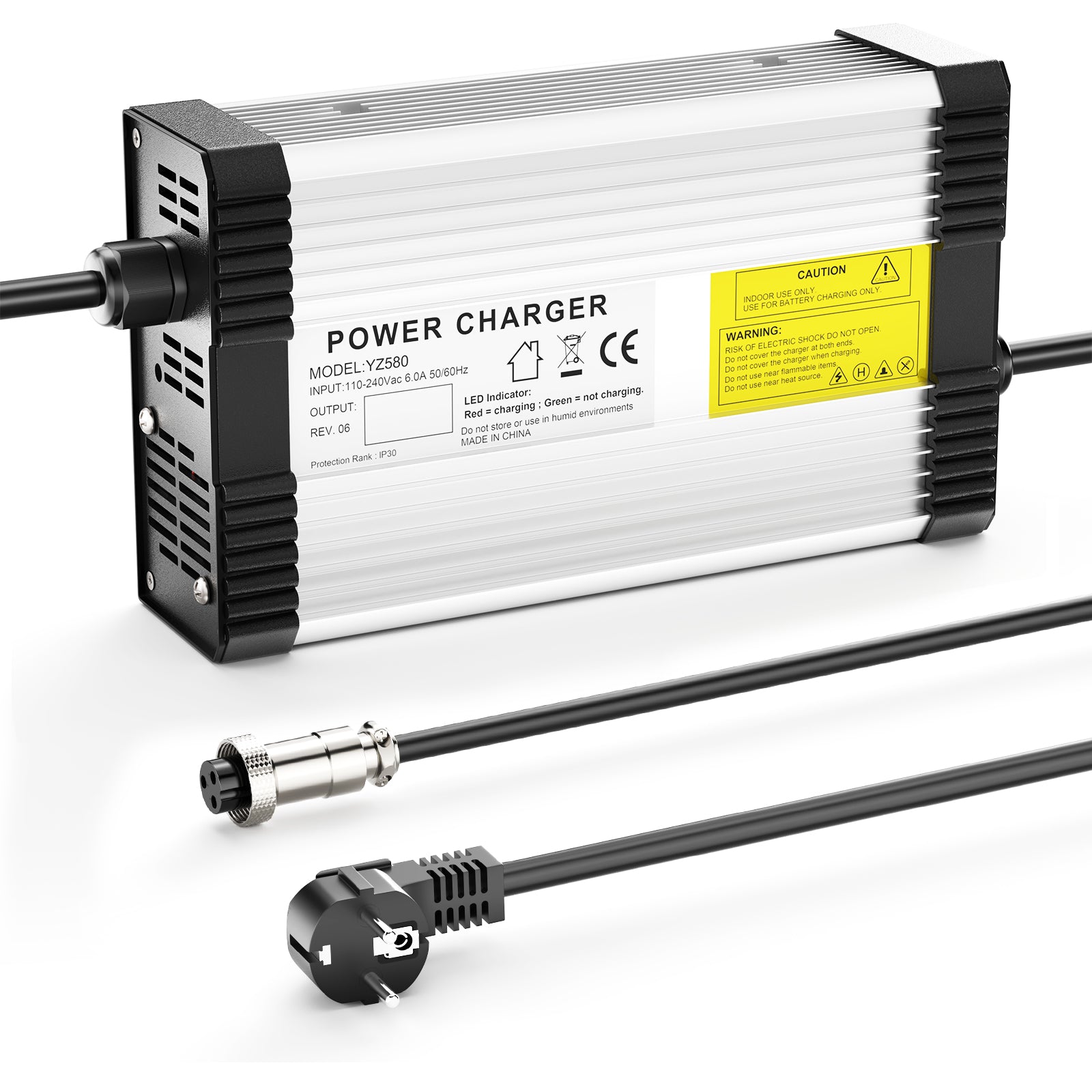 NOEIFEVO 54.6V 8A Lithium-Batterieladegerät für 13S  48V 48.1V Lithium  Batterie,mit Kühlventilator, automatische Abschaltung.