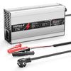 NOEIFEVO 29,4V 15A lithiumbatterijlader voor 25,9V 7S batterij, automatische uitschakeling, aluminium behuizing, met ventilator (zilver)