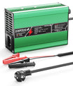 NOEIFEVO 37.8V 2A 3A 3.5A 4A Cargador de batería de litio para baterías Li-Ion Lipo 9S 33.3V, ventilador de refrigeración, apagado automático (VERDE)