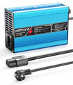 NOEIFEVO 42V 2A 3A 3.5A 4A Lithium-Ladegerät für 10S 37V Li-Ion Lipo-Batterien, Kühlventilator, automatischer Abschaltung（BLUE）