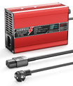 NOEIFEVO 54.6V 2A 2.5A 3A Lithium-Lader voor 13S 48.1V Li-Ion Lipo-batterijen, Koelventilator, automatische uitschakeling (ROOD)