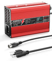 Caricabatterie al Litio NOEIFEVO 25,2V 2A 3A 4A 5A per Batterie Li-Ion Lipo 6S 22,2V, Ventola di Raffreddamento, Spegnimento Automatico (ROSSO)