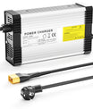 NOEIFEVO 54.6V 8A Lithium-Batterilader til 13S 48V 48.1V Lithiumbatteri, med køleventilator, automatisk afbrydelse.