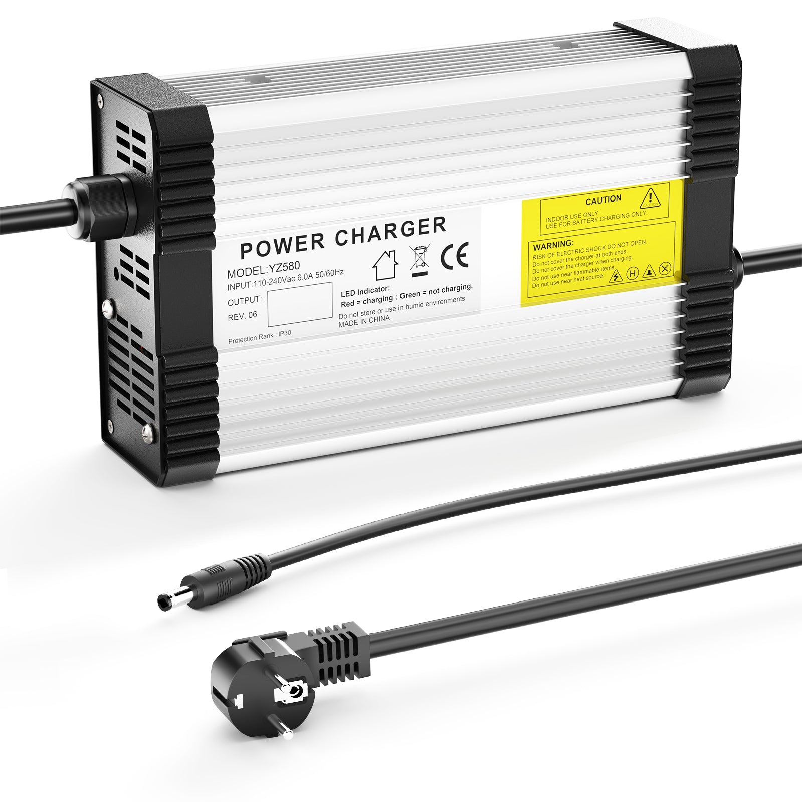 NOEIFEVO 96.6V 4A lithium batterijlader voor 23S 84V 85.1V lithium batterij, met koelventilator, automatische uitschakeling.