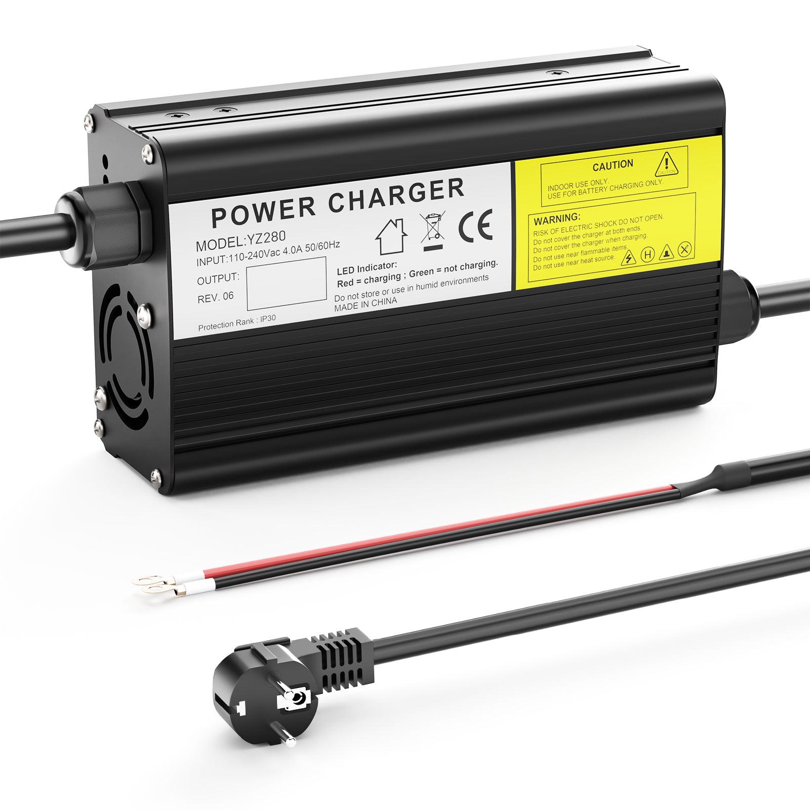 NOEIFEVO 55.2V-58.8V 4A carregador de bateria de chumbo-ácido para bateria de chumbo-ácido de 48V, carregador de motocicleta de dispositivo elétrico de scooter e-bike.