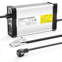 NOEIFEVO 33,6V 12A Lithium-batterilader til 8S 29,6V 30V Lithium-batteri, med køleventilator, automatisk slukning.