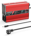 NOEIFEVO 33.6V 2A 3A 4A 5A Lithium-Ladegerät für 8S 29.6V Li-Ion Lipo-Batterien, mit LCD-Anzeige, Kühlventilator, automatischer Abschaltung（RED）