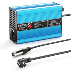 NOEIFEVO 42V 6A Lithium-batterijlader voor 37V 10S batterij, automatische uitschakeling, aluminium behuizing, met ventilator