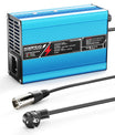 NOEIFEVO 16.8V 10A Lithium-lader voor 4S 14.8V Li-Ion Lipo-batterijen, koelventilator, automatische uitschakeling (BLAUW)