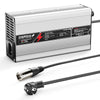 NOEIFEVO 73V 6A LiFePO4 nabíječka pro 64V 20S baterii, automatické vypnutí, hliníkový kryt, s ventilátorem (stříbrný)