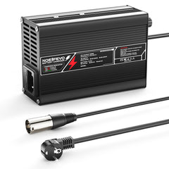 NOEIFEVO 54.6V 5A litiumlader for 13S 48V Ebike scooterbatteri, aluminiumshus, vifte