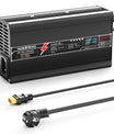 NOEIFEVO 54.6V 8A Caricabatterie al Litio per Batteria 13S 48.1V, con Display LED, Involucro in Alluminio, Ventola