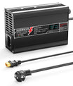 NOEIFEVO 29.4V 10A Lithium-lader til 7S 25.9V Li-Ion Lipo batteri E-cykellader, LED-display, aluminiumkasse, blæser