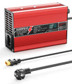 NOEIFEVO 12,6V 5A 6A 7A 8A 10A Lithium-Ladegerät für 3S 11,1V Li-Ion Lipo-Batterien, mit LCD-Anzeige, Kühlventilator, automatischer Abschaltung(RED)