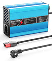 NOEIFEVO 16.8V 10A Cargador de litio para baterías Li-Ion Lipo 4S 14.8V, ventilador de refrigeración, apagado automático (AZUL)