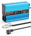 NOEIFEVO 36.5V 2A 3A 3.5A 4A   LiFePO4 nabíječka baterií pro 10S 32V LiFePO4 baterii, automatické vypnutí（BLUE）