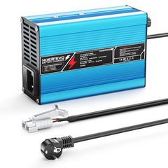 NOEIFEVO 25.2V 5A Carregador de Lítio para Baterias Li-Ion Lipo 6S 22.2V, Ventilador de Resfriamento, Desligamento Automático (AZUL)