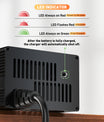 Noeifevo 29,2V 15A LiFePO4 batterilader for 24V 25,6V litiumbatteri, 0V BMS-aktivering, automatisk avstenging med full beskyttelse
​