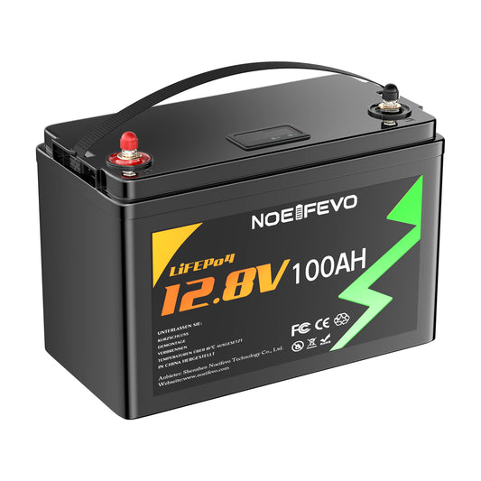 NOEIFEVO N100 12V 100AH Lithium Eisenfosfatová baterie LiFePO4 akumulátor s 100A BMS