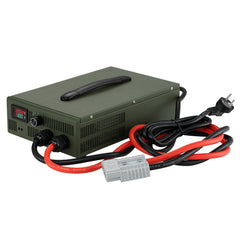 NOEIFEVO 24V 10A-100A Lithium LiFePO4 batterijlader, laadspanning 29,2V, LCD-scherm, stroom instelbaar, ventilator