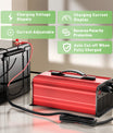 NOEIFEVO מטען סוללה ליתיום 58.8V 25A עבור סוללת ליתיום 51.8V (48V) 14S Li-Ion-LiPo, תצוגת LCD, זרם מתכוונן, מטען לאופניים חשמליים, סקטור, אופנוע חשמל