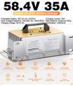 NOEIFEVO 51,2V 48V 16S Lithium LiFePO4 acculader, 58,4V 35A lader voor zonne-energiebatterijen, golfwagenaccu's, bootaccu's, waterdicht, 0V BMS-geactiveerd