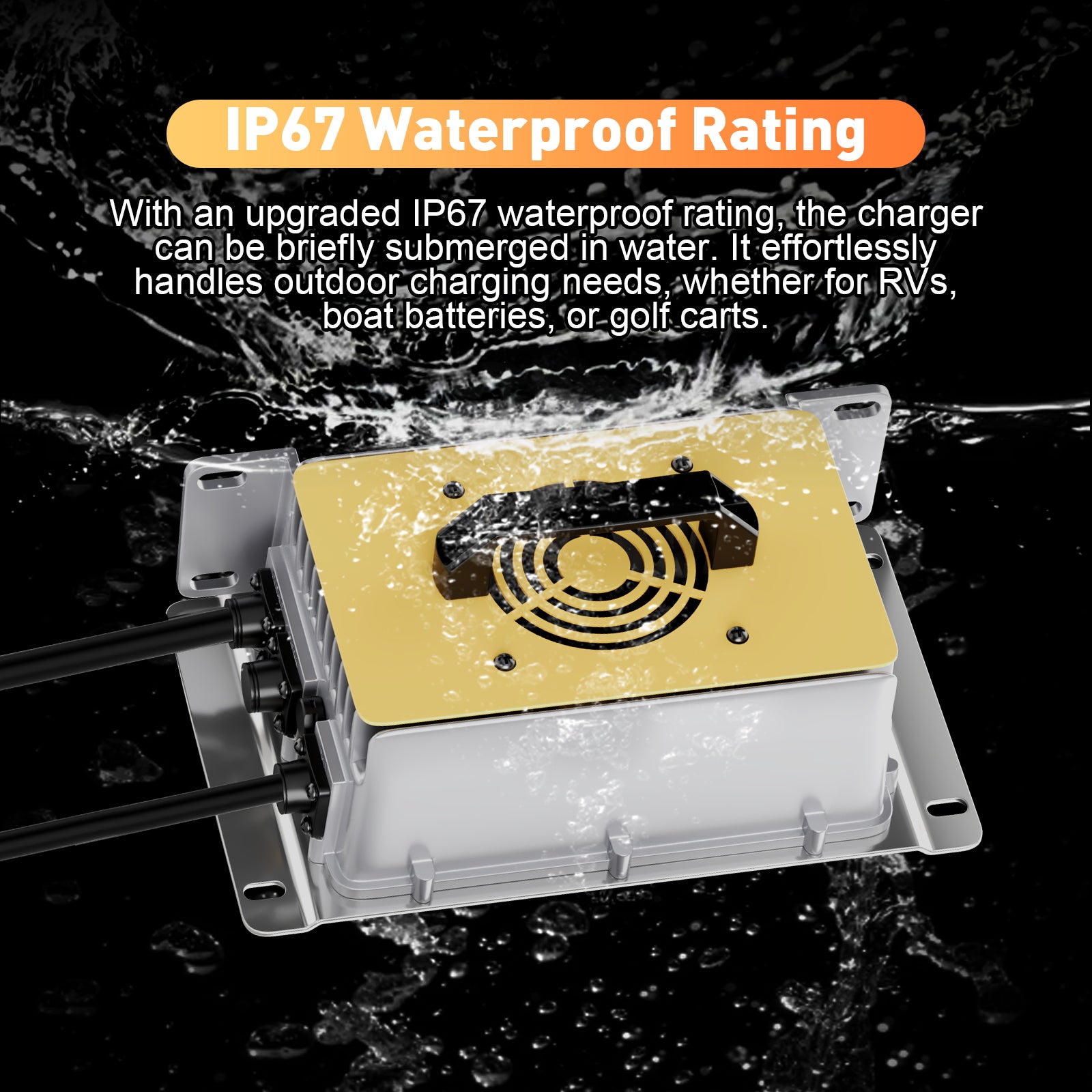 NOEIFEVO 58.4V 30A LiFePO4 Caricabatteria per 51.2V (48V) 16S LiFePO4 batteria, impermeabile, 0V BMS abilitato