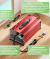 NOEIFEVO 42V 25A Lithium-batterijlader voor 37V (36V) 10S Lithium Li-ion Lipo-batterij, LCD-display, instelbare stroom, lader voor e-bike, scooter, elektrische motorfiets