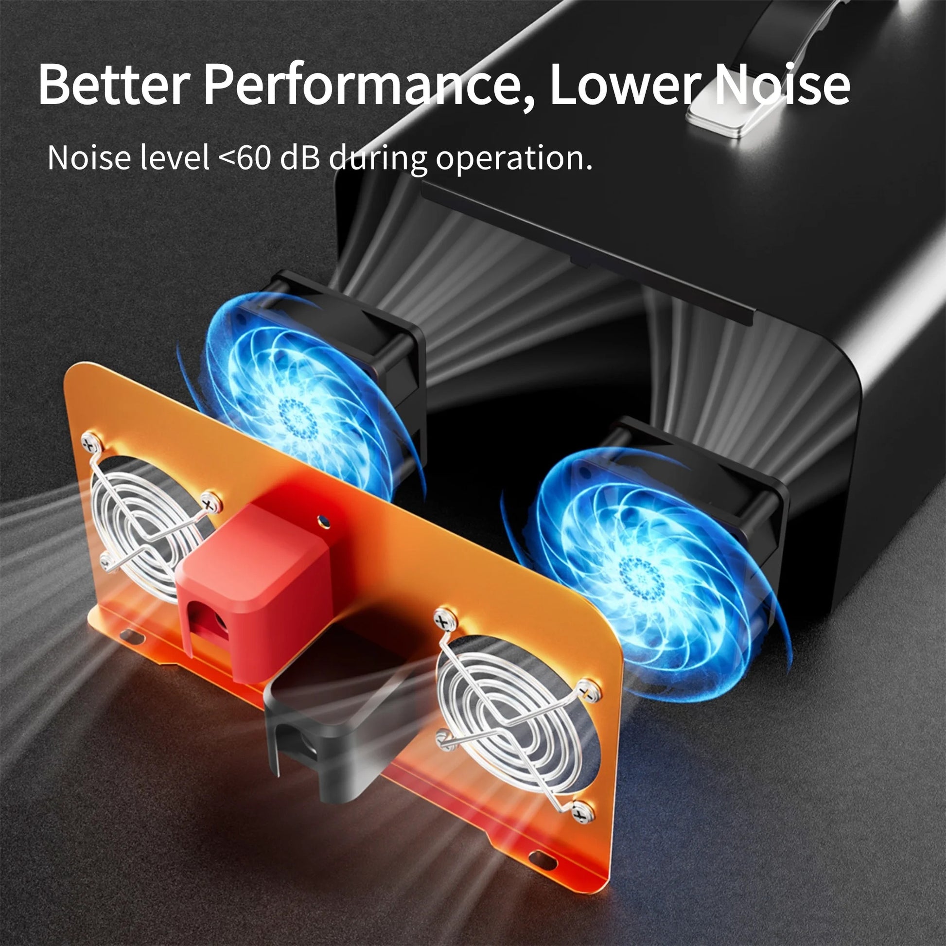 Inverter 5000W til 12000W ren sinus bølge spændingsomformer, 12V/24V/48V/60V/72V/96V til 230V, med LCD spændingsdisplay