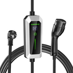 Type 2 3.5 kW EV charger, mobile EV charging cable with Schuko plug, 5-meter charging cable